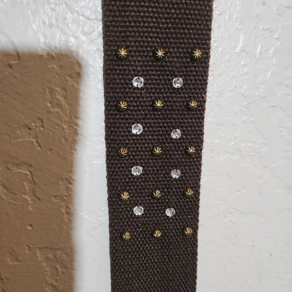 BLING Woven fabric Bling Embellished Belt